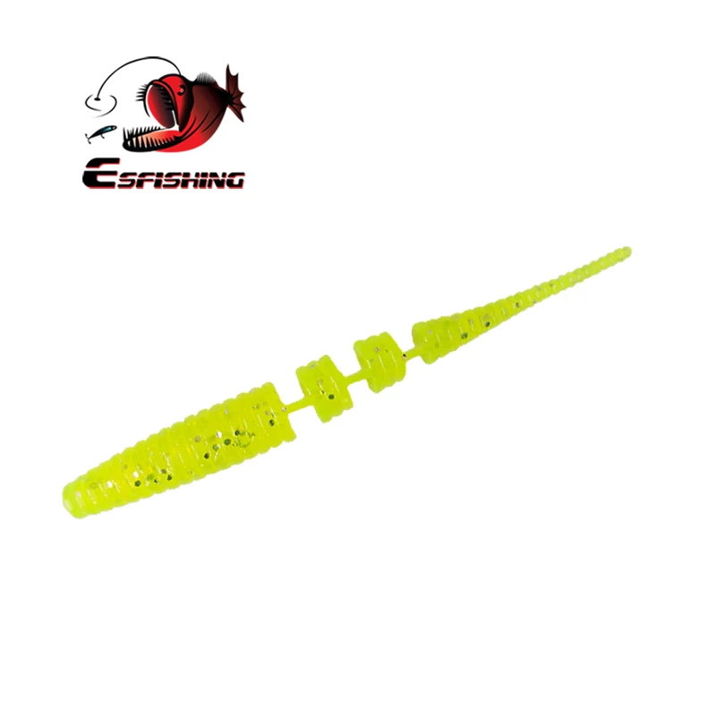 Señuelos de pesca KESFISHING, gusano suave Polaris 95mm 2,9g, cebos artificiales de silicona para pesca de lubina, olor a camarón, añadir sales - imagen 2