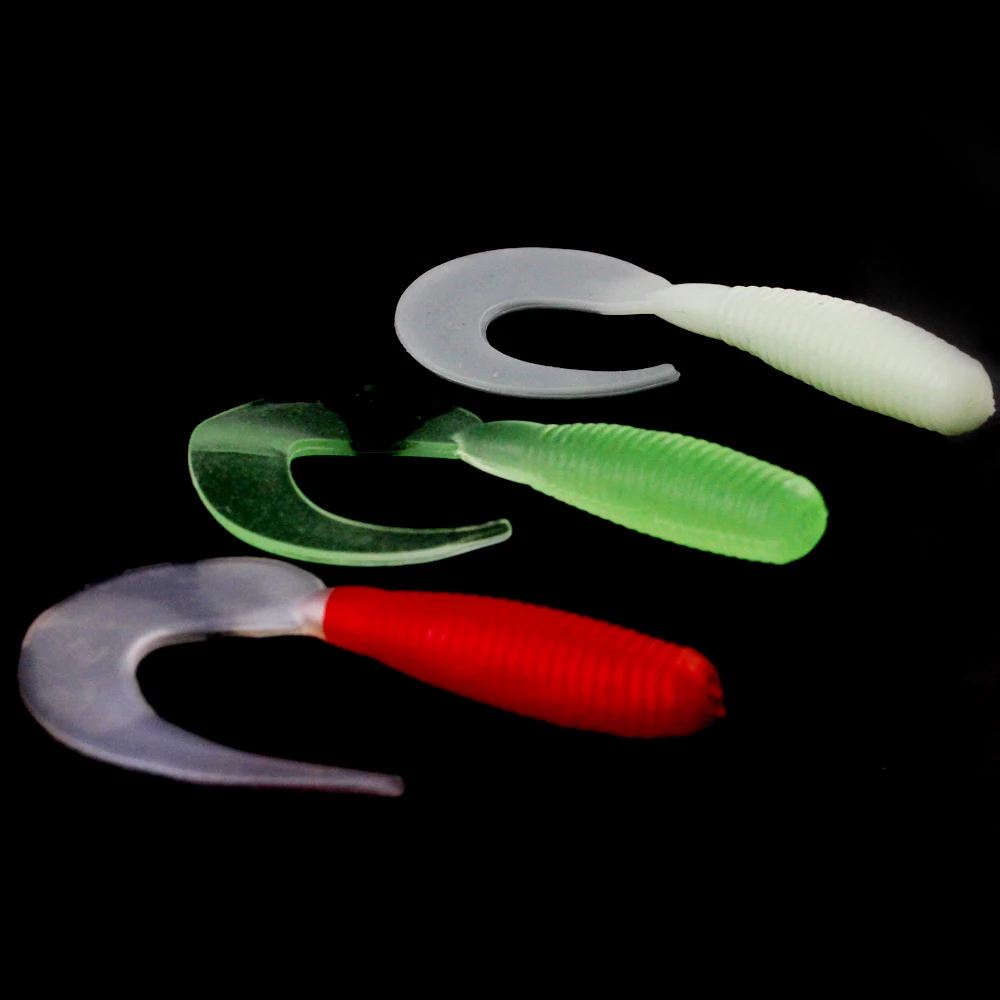 Bassking-señuelo de Pesca de gusano suave, cebo Artificial Isca, señuelo de lubina, cabeza de plantilla, aparejos de gusano, señuelo suave, 8 piezas, 75mm, 1,6g - imagen 2