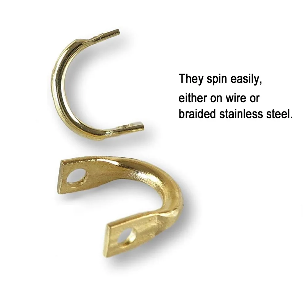 100 Uds. Kit de aparejos de horquillas dobladas de pesca Easy Spin, horquillas giratorias, accesorios de Señuelos de Pesca DIY de latón de fácil giro - imagen 5
