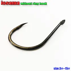 Iseama anzuelos de pesca afilados acero al carbono