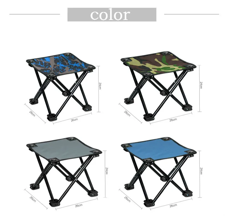 Taburete de pesca al aire libre, silla plegable portátil, taburete de pesca al aire libre, silla de camping de ocio - imagen 5