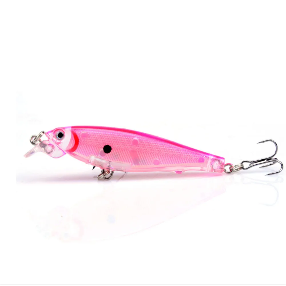 Señuelos de Pesca láser Minnow, 8cm, 7,5g, ojos 3D, Crankbait Wobblers, cebos duros de plástico artificial, aparejos de pesca, 1 ud.