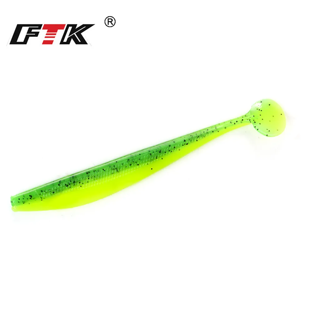FTK-señuelo de pesca suave, cebo de silicona para sábalo, atrayente de olores, cebo Artificial de 90mm, 120mm y 160mm, Wobblers de cola en T, Swimbait - imagen 2
