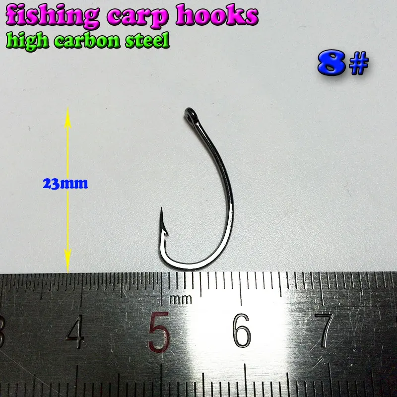2025 nuevos anzuelos de pesca de carpa anzuelo de acero rico en carbono 6 #   8 #   10 # 12 #   cantidad: 200 unids/lote - imagen 3