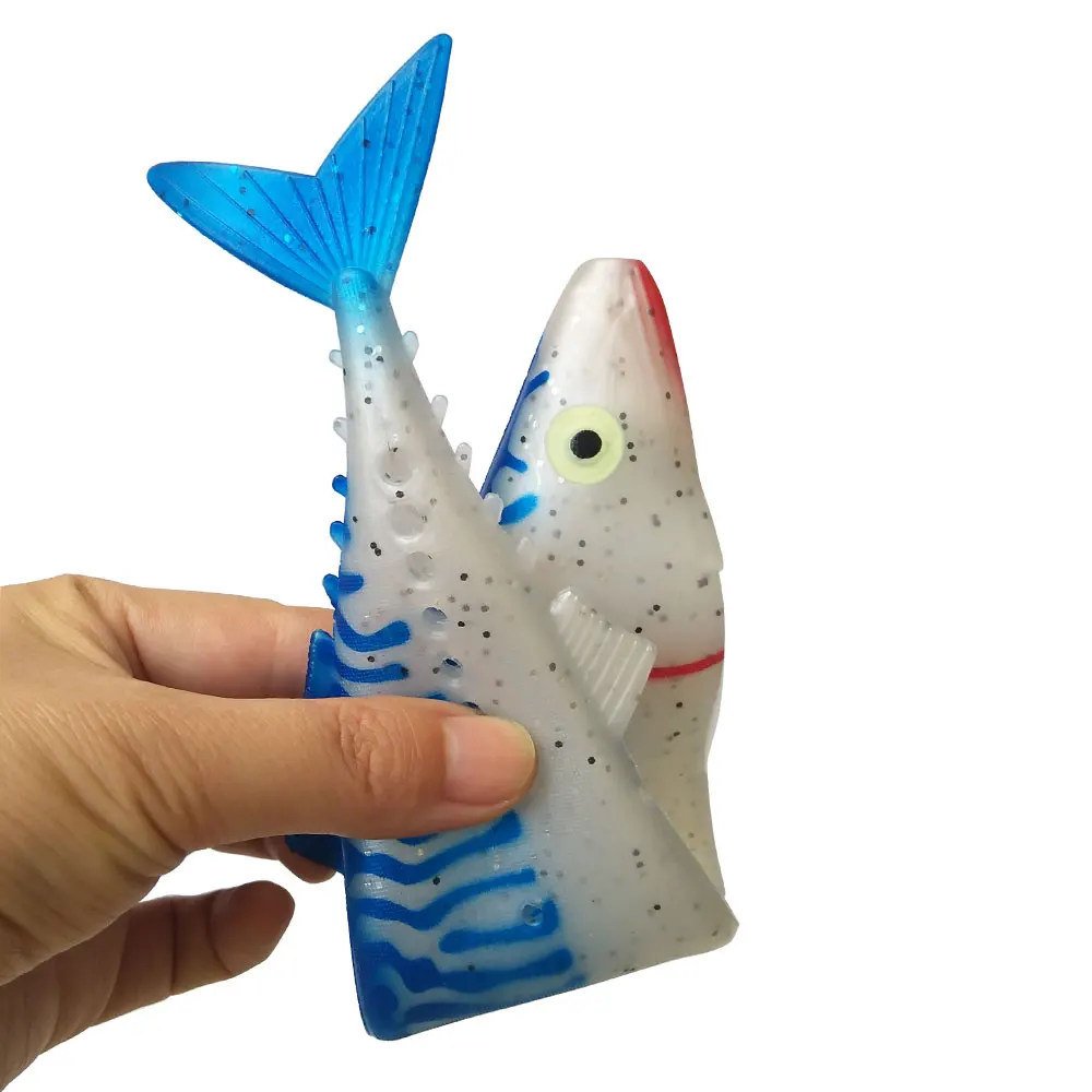 1 Uds./señuelo de pesca de barco oceánico de mar profundo 66g 28cm cebo de silicona vacío para estómago caballa gran juego abrigo de señuelo suave de goma - imagen 3