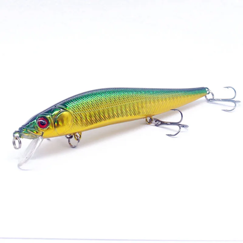 1 Uds. 22G/140mm clásico gran pececillo con láser señuelo aparejos de pesca de alta calidad Wobblers Crankbait duro con 2 # anzuelos pche Isca - imagen 3