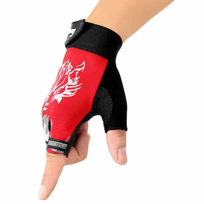 Guantes de medio dedo Unisex para niños, antideslizantes y transpirables, protección de manos para ciclismo al aire libre, gran oferta, 1 par - imagen 4