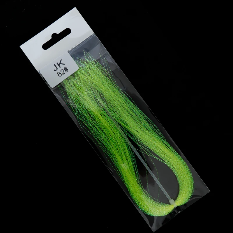 JK-oropel holográfico de Material brillante, anzuelo retorcido de Flashabou, Material de ayuda para la fabricación de señuelos, para pesca marina, Flash de cristal - imagen 5
