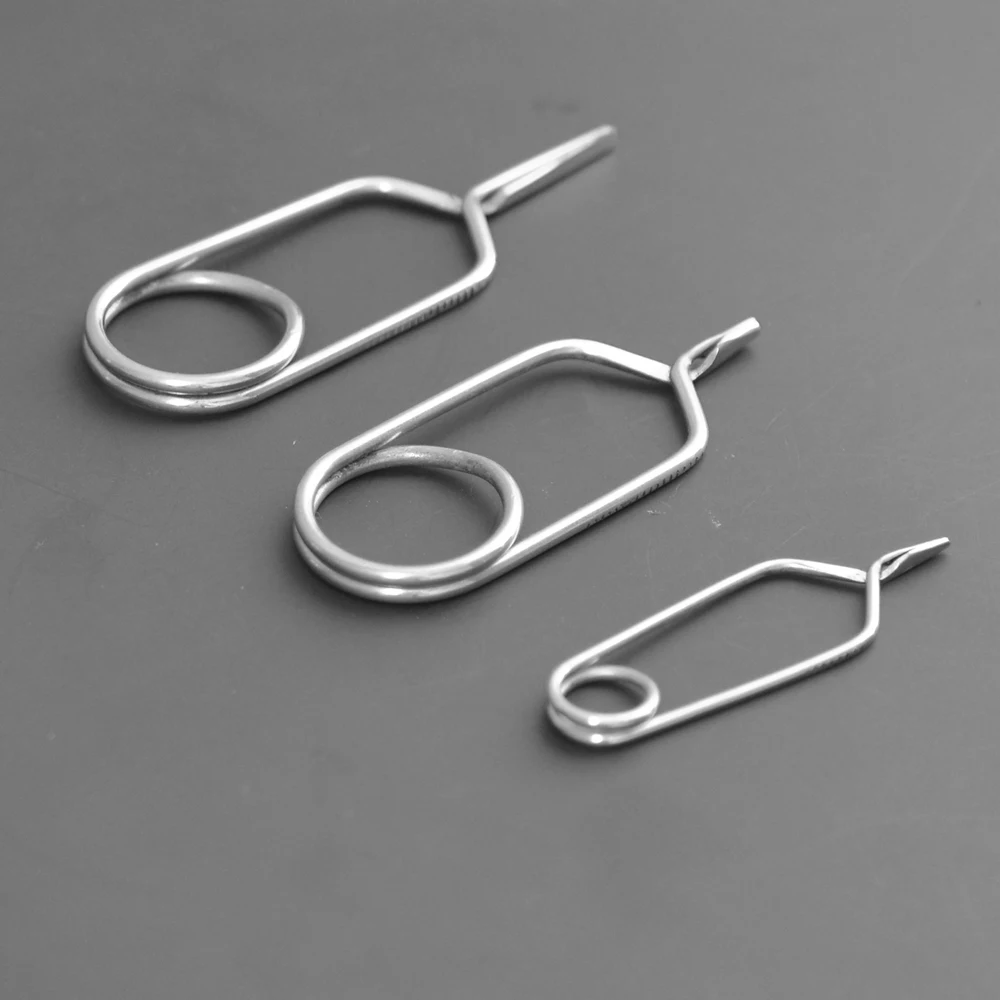 MNFT L/M/S accesorios para moscas de ninfa punta de estilo inglés alicates para hackle de acero inoxidable/Clips de plumas herramientas para hacer hackle - imagen 3