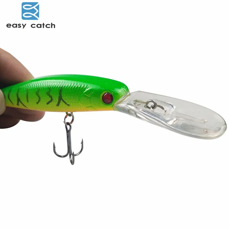 Easy Catch-Señuelos de Pesca de pececillos, Wobblers 3D flotantes de plástico duro Artificial, 12,5 cm, 13,4g, 10 unidades - imagen 4