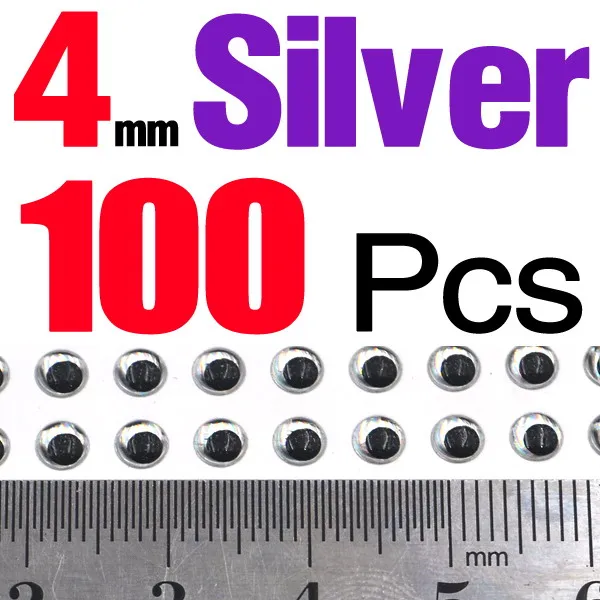 4mm Silver 100pcs