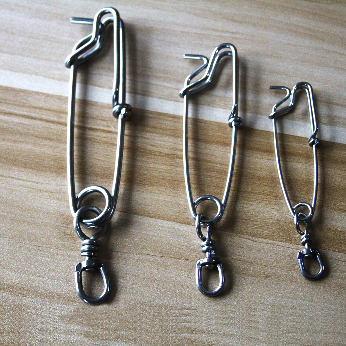 Clips de atún de pesca de línea larga, perchas de rama de Clip de acero inoxidable con broches de bloqueo dúo giratorio de grúa - imagen 5