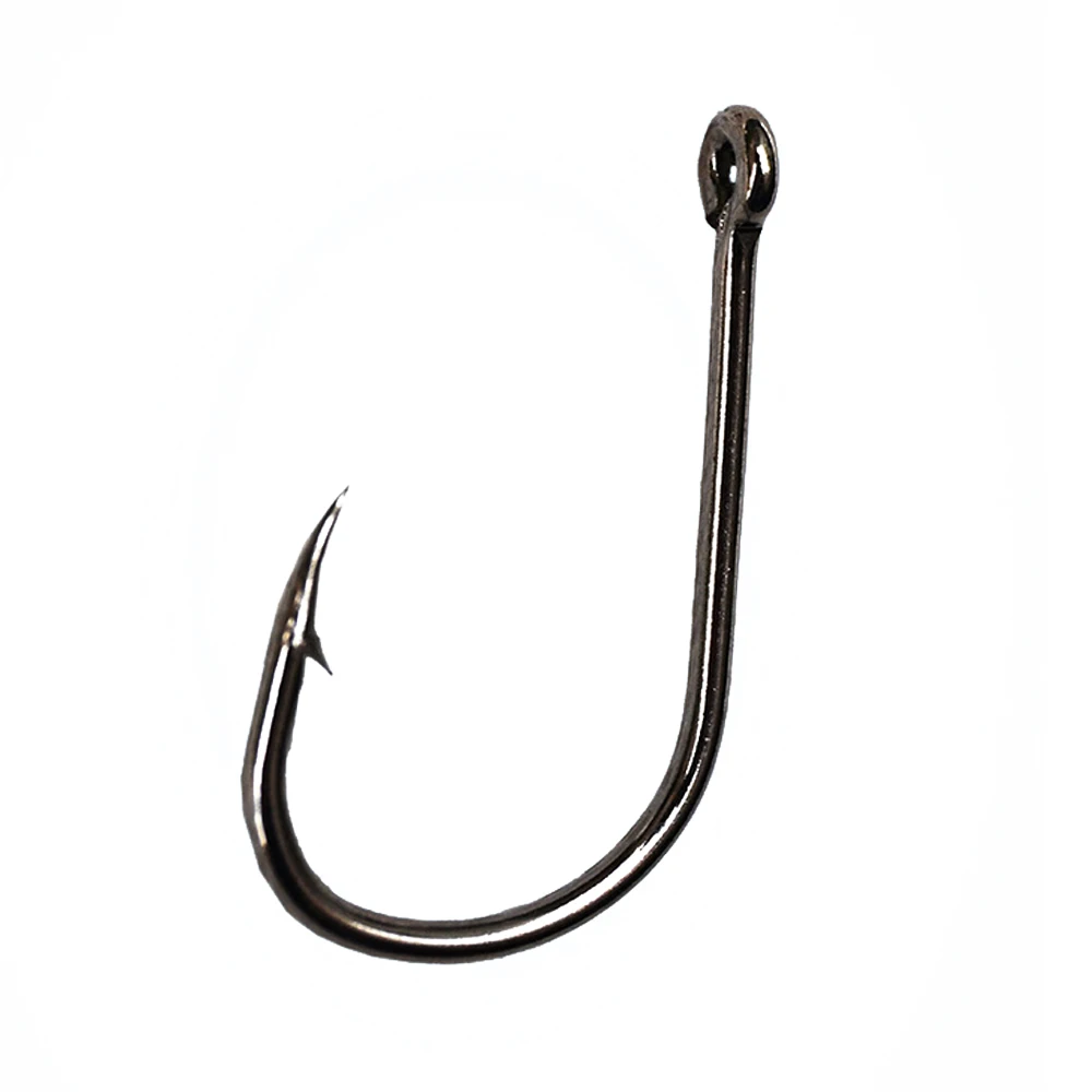 Anzuelos de pesca de acero con alto contenido de carbono, conjunto de anzuelos de alta calidad con púas, 100 unidades (GF) #3-#12 - imagen 2
