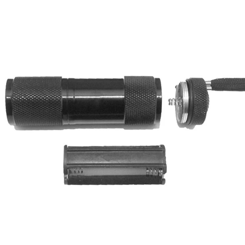 MNFT-Mini lámpara de luz ultravioleta portátil, linterna de 9 LED para atado de moscas, zumbador, ninfa, pegamento UV, curado, fabricación de moscas de pesca - imagen 3