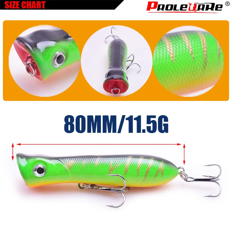 Conjunto de Señuelos de Pesca de varios modelos, 10 colores, 80mm, 11,5g, cebo de pesca mixto - imagen 3