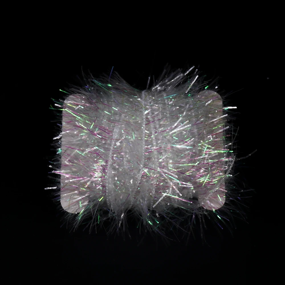 Bimoo, 5 m/tarjeta, 2,5 cm de ancho, oropel de chenilla con Flash de cristal para Krystal, Material de atado de Bugger lanoso, cinta corporal Streamer - imagen 2