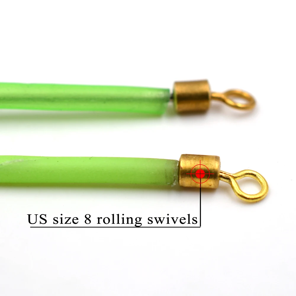 MNFT-soporte de equilibrio de pesca, tubo luminoso de 7cm/11cm, lamas antienredos con gancho giratorio, conector de señuelo giratorio, 6 uds. - imagen 5