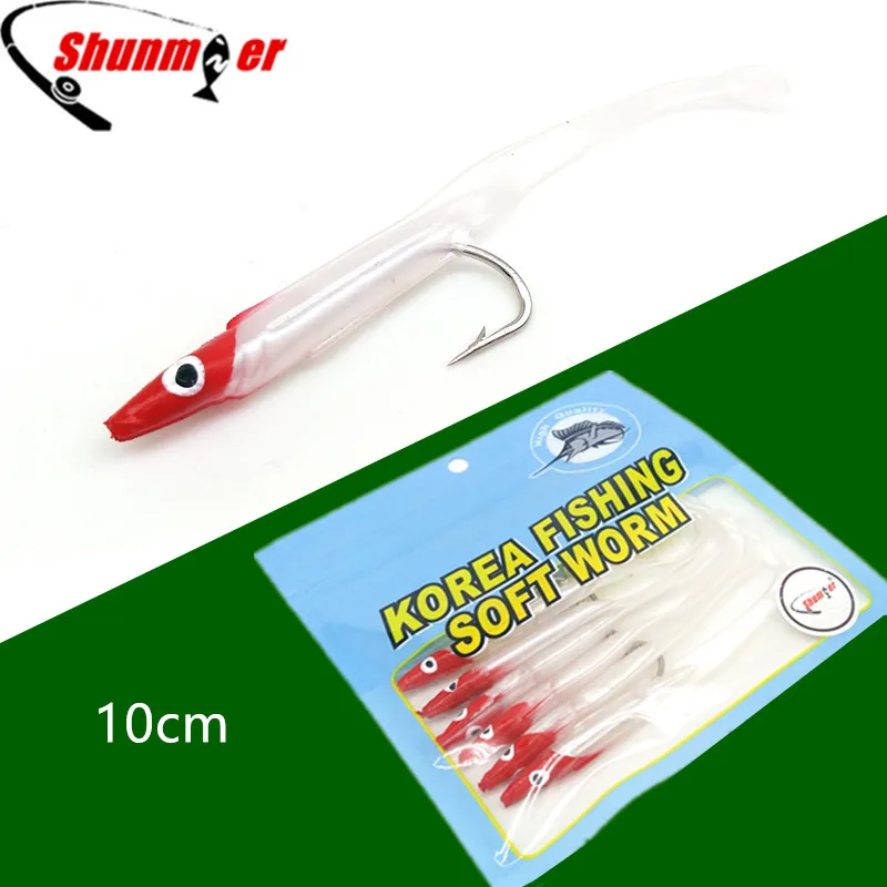 SUNMILE-SEÑUELOS blandos de Anguila, cebos de Pesca, aparejos Wobblers, carpa Artificial, Leurre Souple Isca, 2,5g, 10cm, 6 unidades - imagen 2