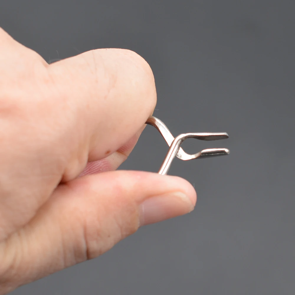 MNFT L/M/S accesorios para moscas de ninfa punta de estilo inglés alicates para hackle de acero inoxidable/Clips de plumas herramientas para hacer hackle - imagen 4