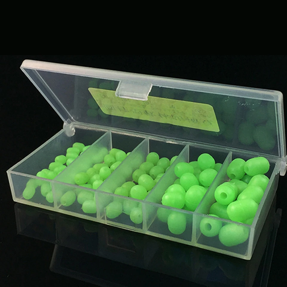 WALK FISH-Cuentas de pesca de varios tamaños, Accesorio luminoso, verde, anticolisión, 10 unids/lote - imagen 3