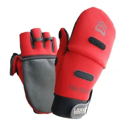 Guantes de Pesca SUNMILE-Wk-06 Invierno PU Impermeables Antideslizantes