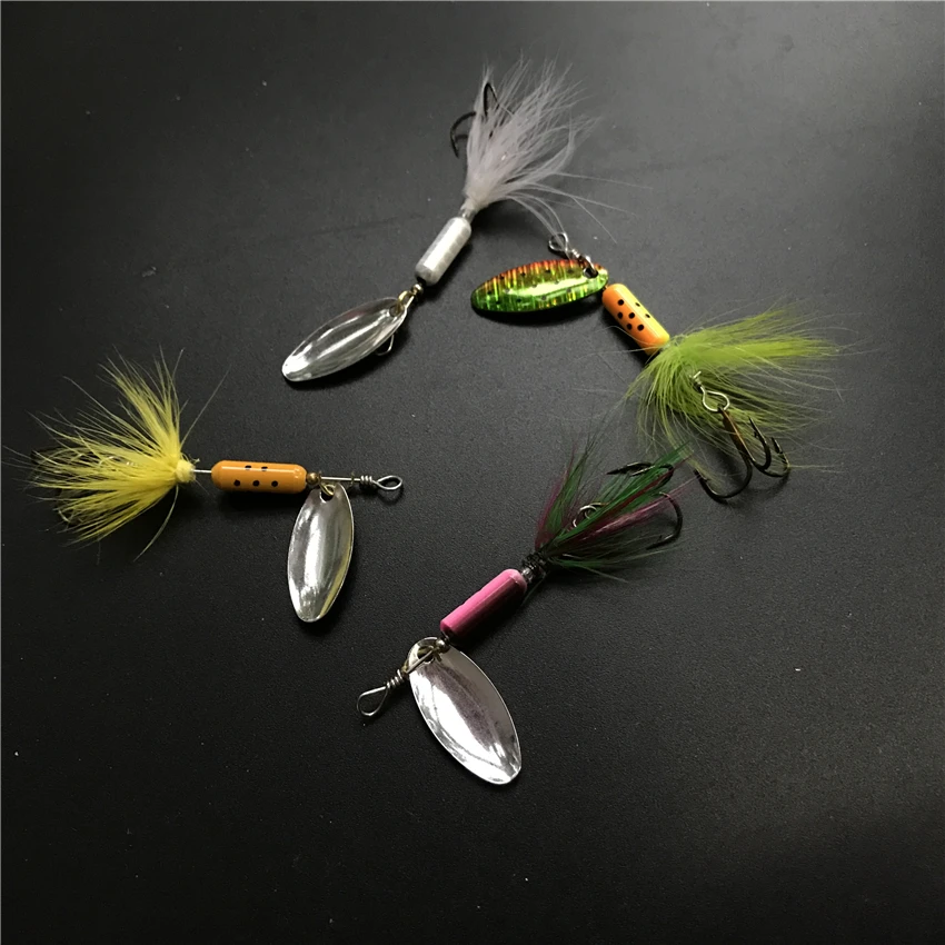 Cebos wobber de pesca, aparejos de señuelo de buceo profundo twitch hundimiento VIBE, spinner cuchara señuelo pequeño mini cebo de metal para peces, 40 Uds. 3,58g - imagen 4