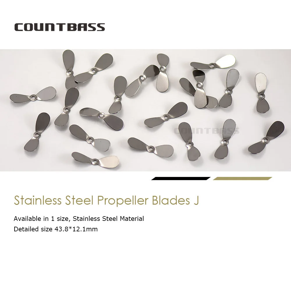 Countbass 50 Uds. Cuchillas de utilería de acero inoxidable, palas de hélice, cebos duros de superficie DIY, palabras, plantillas de natación - imagen 2