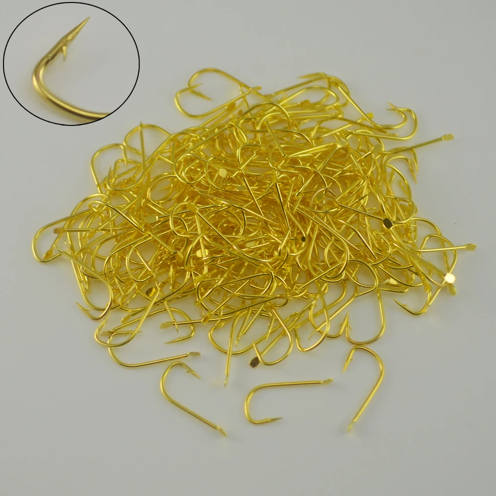 MNFT 200 Uds Anzol Real Para Pesca anzuelos de Pesca nuevo oro de carbono herramienta de anzuelos de Pesca al aire libre con Kit de clavos colgantes de alta calidad - imagen 2