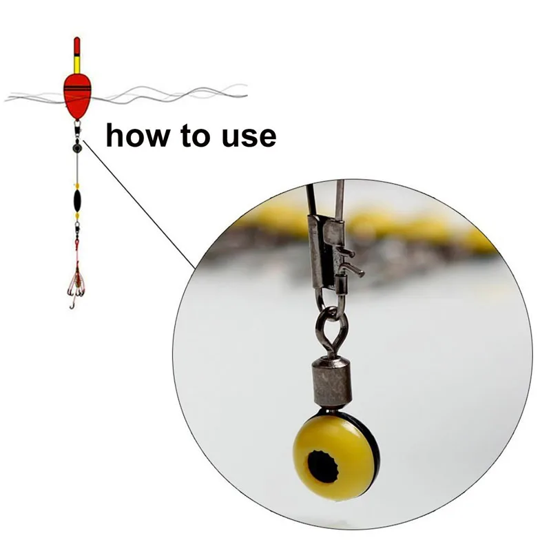 JSM-conector giratorio de pesca, juego de anzuelos de pesca, 100 unids/lote - imagen 3