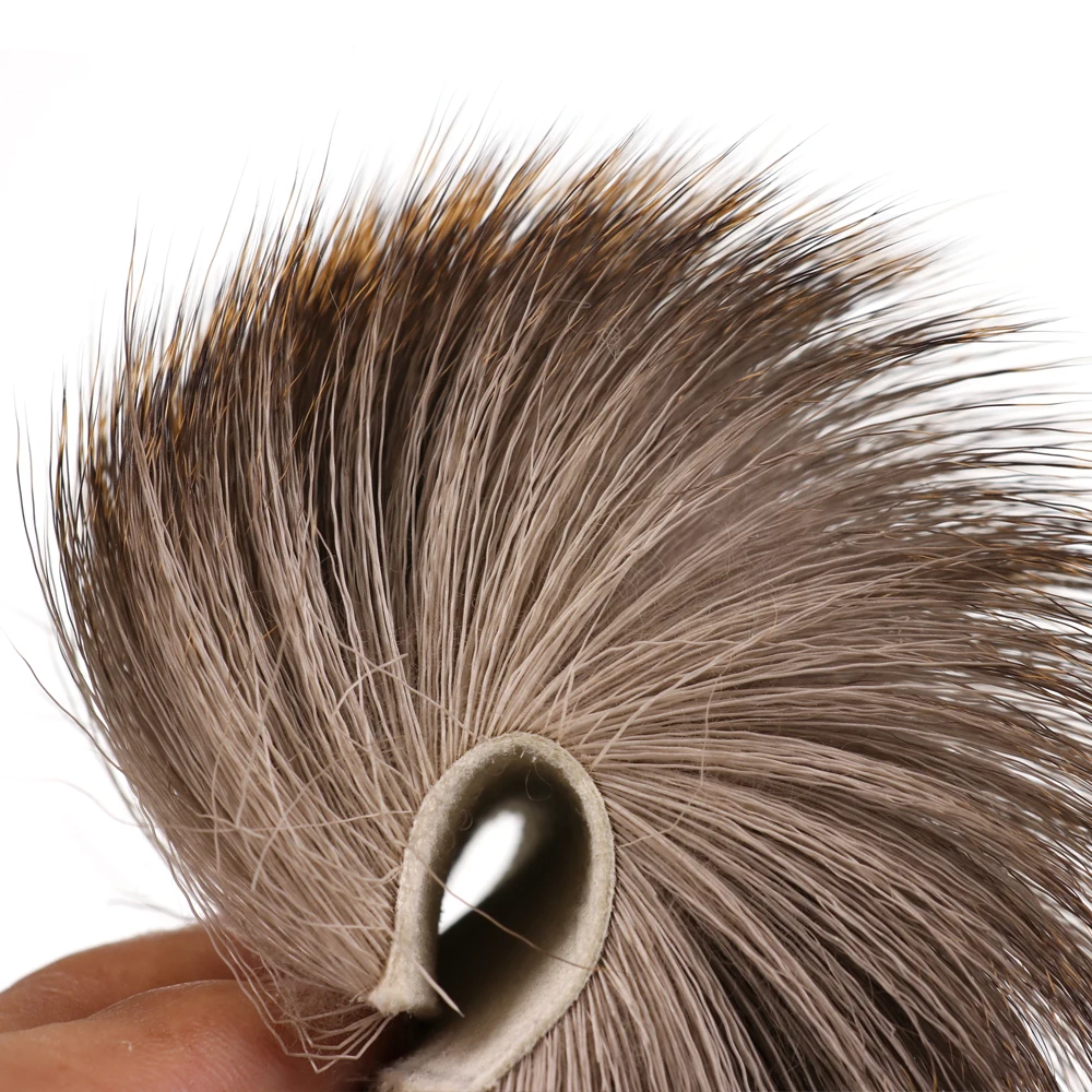 Bimoo, 1 unidad, 5CM x 5CM, parches para el pelo de ciervo para pececillos, Material para atar moscas, pelo de alce seco, Caddis, moscas de pesca, fabricación de alas de Color Natural - imagen 3