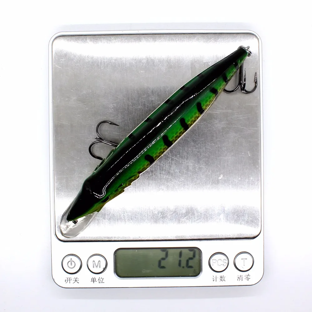 AOCLU-Wobbler flotante de 110mm, 22g, cebo duro para buceo de 2m, señuelo para pececillos, Roca, playa, Lucio, Pesca, sonajero, gancho fácil de lanzar VMC - imagen 4