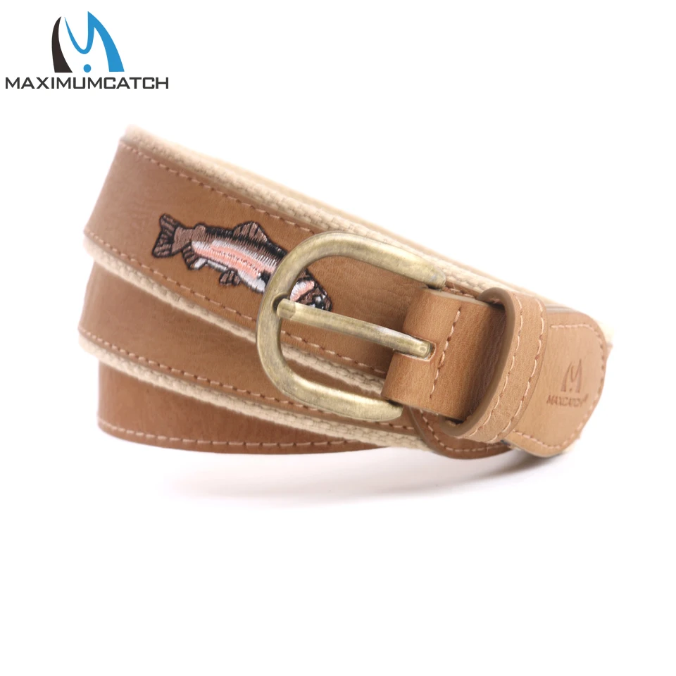 Maximumcatch-Cinturón de cuero y nailon para trucha, cinturón de pesca para pescador, accesorio de pesca - imagen 4