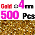 500Pcs  gold 4mm