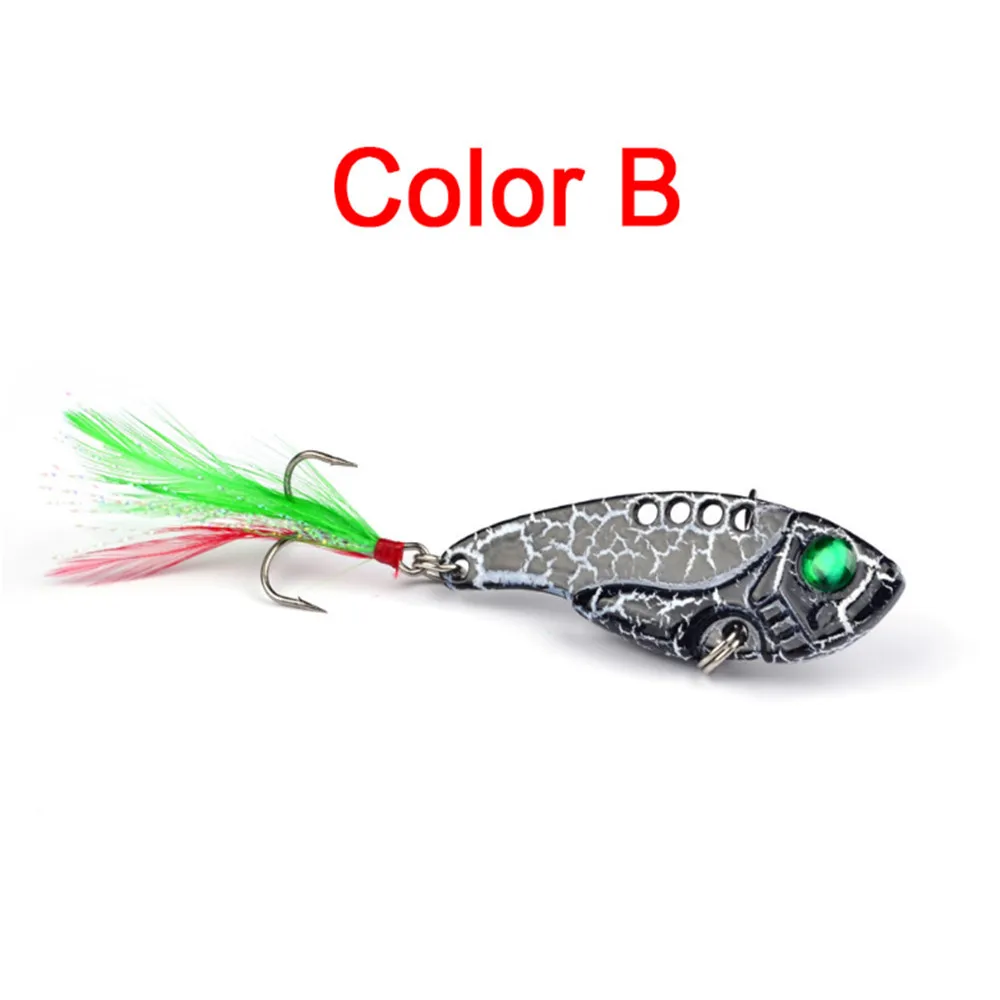 FISHINAPOT-señuelo de pesca VIB de Metal, Wobbler, Spinner, Crankbait, cuchara de vibración de lubina, aparejo de pesca duro, 55mm/11g, 1 ud. - imagen 2