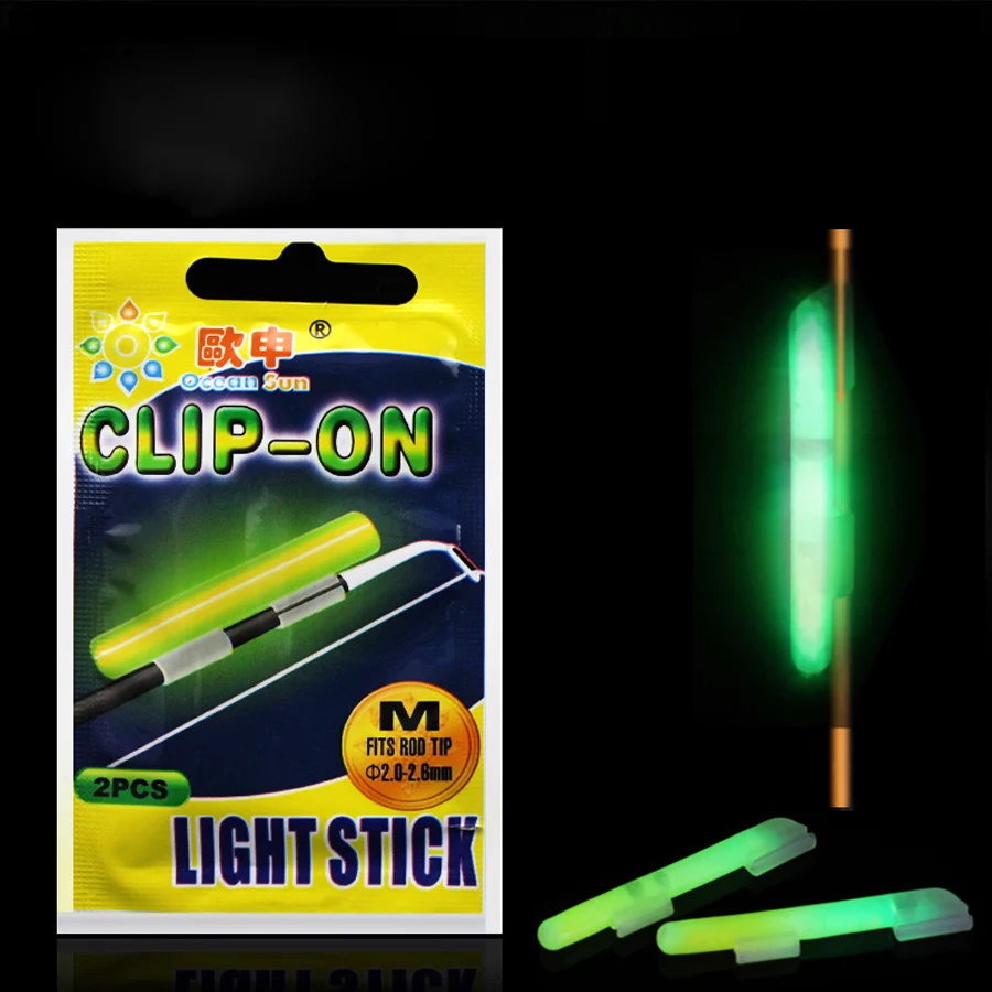 100 Uds 50 bolsas Clip-On caña de pescar Glow Stick luces de pesca flotador tapón luciérnagas pesca nocturna flotador Bobber barras luminosas oscuras - imagen 3