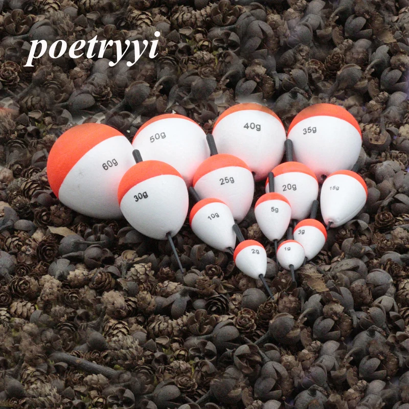 POETRYYI-Juego de flotadores de pesca, boya Bobber, palo de pesca, flotadores oscilantes, 13 tamaños, accesorios de pesca, 30 unidades por lote