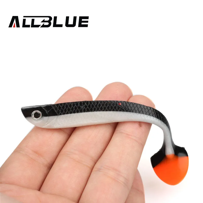 ALLBLUE-señuelo de pesca de silicona para pez, cebo suave hecho a mano, 6g/11cm, Pasca, 4 unids/lote - imagen 3