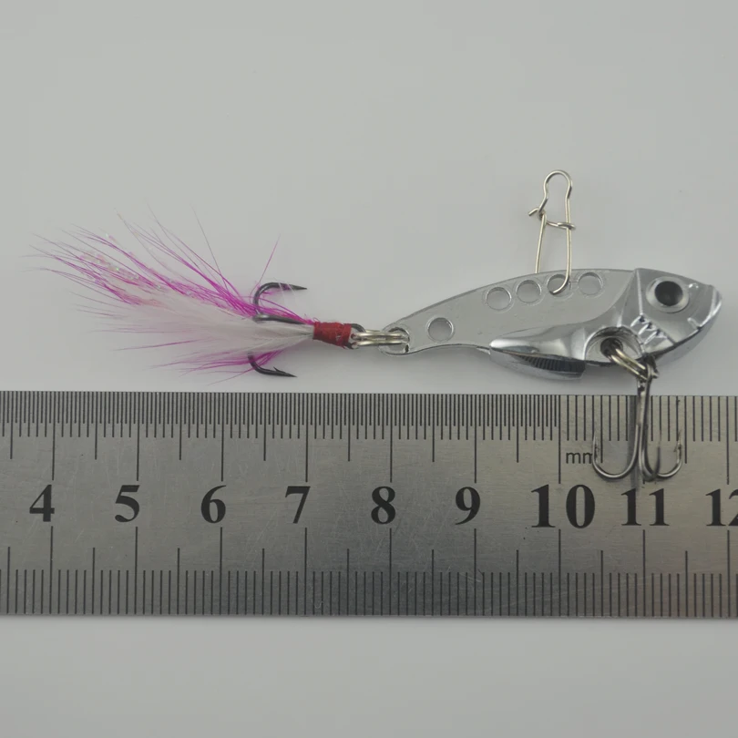 MNFT 6 unids/pack cuchara cebos vibraciones 7,5g Metal Vib Wobbler pesca señuelos duros lubina cuchara manivela cebo aparejos de pesca señuelo giratorio - imagen 5