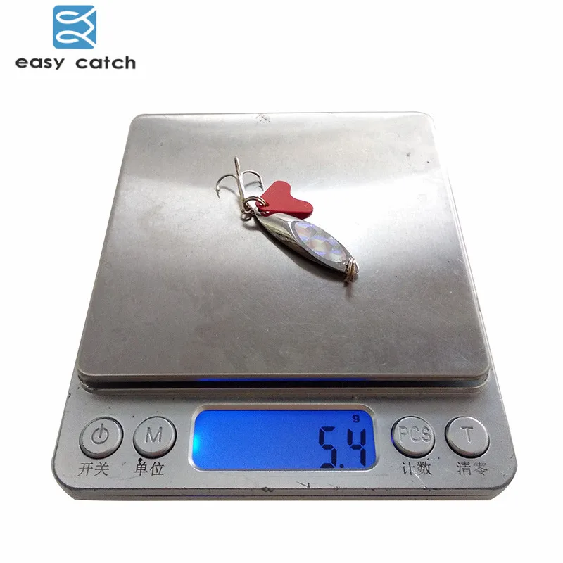 Señuelos de Pesca de Metal duro, anzuelos de pesca en agua salada, plantilla de plata China, cebo giratorio para trucha, hoja Wobblers, 10 piezas, 5g - imagen 3