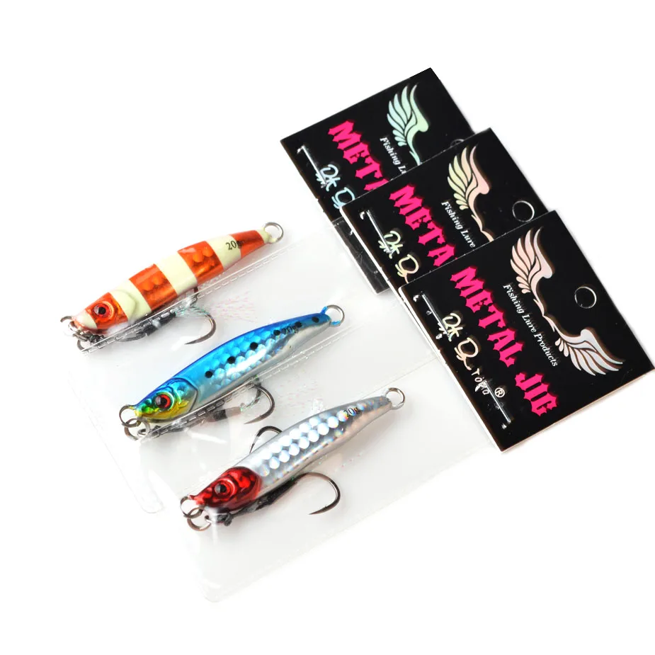 Jig metálico luminoso de caída lenta para lubina – Cuerpo cóncavo - imagen 2
