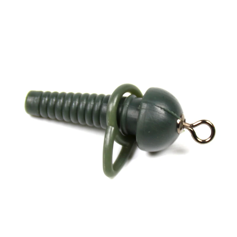 Bimoo-accesorios para el cabello de pesca de carpa, postizo verde multicuentas con gancho giratorio, 10 unidades - imagen 4