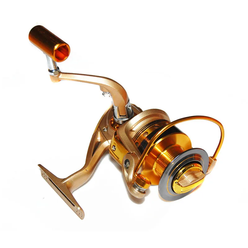 Carrete giratorio de pesca de agua salada de aluminio dorado con rodamientos de bolas 10BB HF3000-7000 carretes de pesca - imagen 4