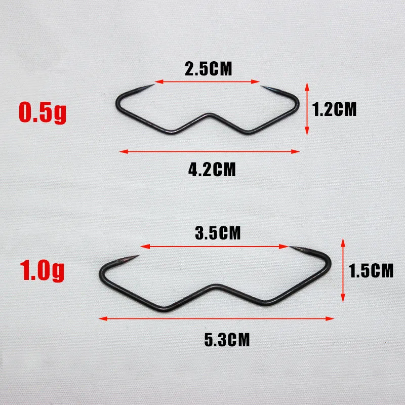 Gancho de mariposa para pesca, anzuelos afilados para afilar, de arrastre, de acero al carbono, lote de 5 piezas - imagen 4