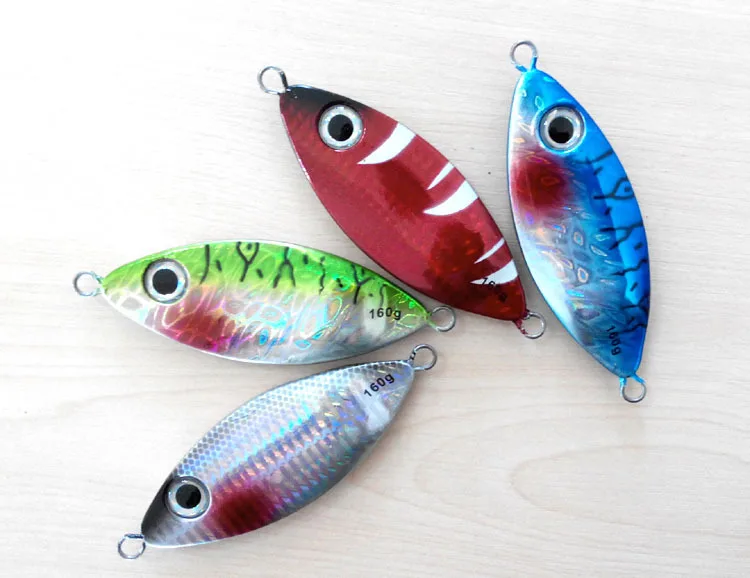 Jig-cuchillo de plomo para pesca, plantilla de plomo de 160g, colores mezclados, buena calidad, 4 Uds., envío gratis - imagen 2