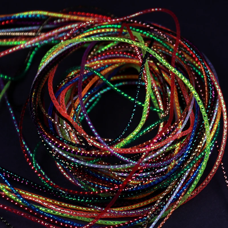 2 yardas/paquete 1mm Material del cuerpo UV perla intermitente cuerda atado de moscas medio acanalado ninfa Streamer - imagen 3