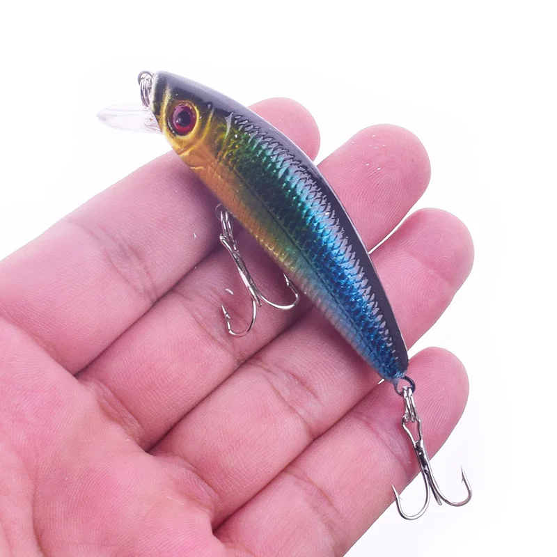 Proleurre-SEÑUELOS DE PESCA DE 7cm y 8g, señuelos de manivela Artificial, Wobbler, lubina, láser, suspensión, cebo de natación, aparejos de pesca, PR-202 - imagen 3