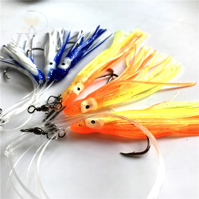 6 packs 3 colors Sabiki Hook Top Quality Fishing Lure Soft octopus Lure fishing tackle Soft Bait - imagen 4