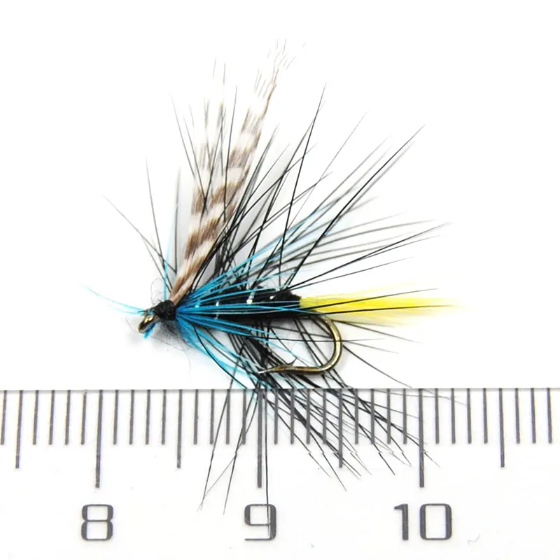 ICERIO-SEÑUELOS DE pesca con mosca, 8 unidades, azul, plata, Doctor, moscas secas, trucha, #12 - imagen 2