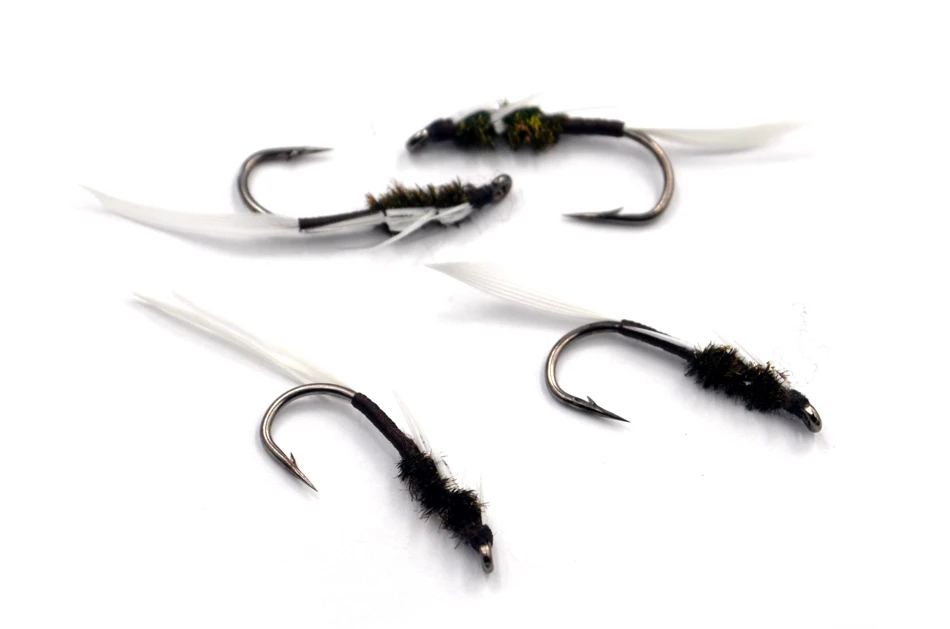 MNFT 10 Uds marrón verde cuerpo ninfa trucha moscas pesca con mosca señuelo gancho # 6 señuelos de pesca con mosca al aire libre - imagen 4