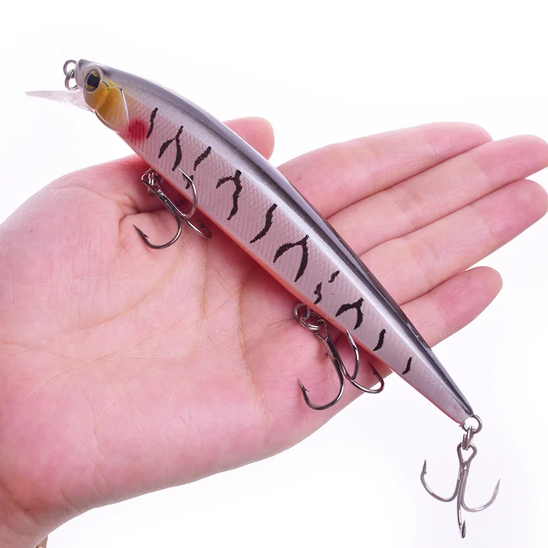 Señuelos de Pesca de pececillo flotante, 140mm, 18,5g, plástico láser, Wobbler, cebo duro Artificial con gancho, Crankbait, aparejos de Pesca, 1 Uds. - imagen 5